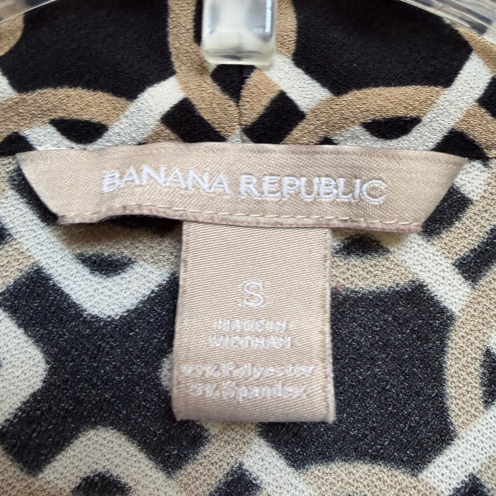 Banana Republic Womens Sleeveless Geometric V-Neck Blouse career‎ work  S Mod - Picture 4 of 8
